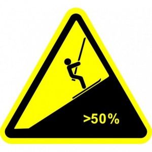 TRIANGLE DE DANGER PENTE 50%